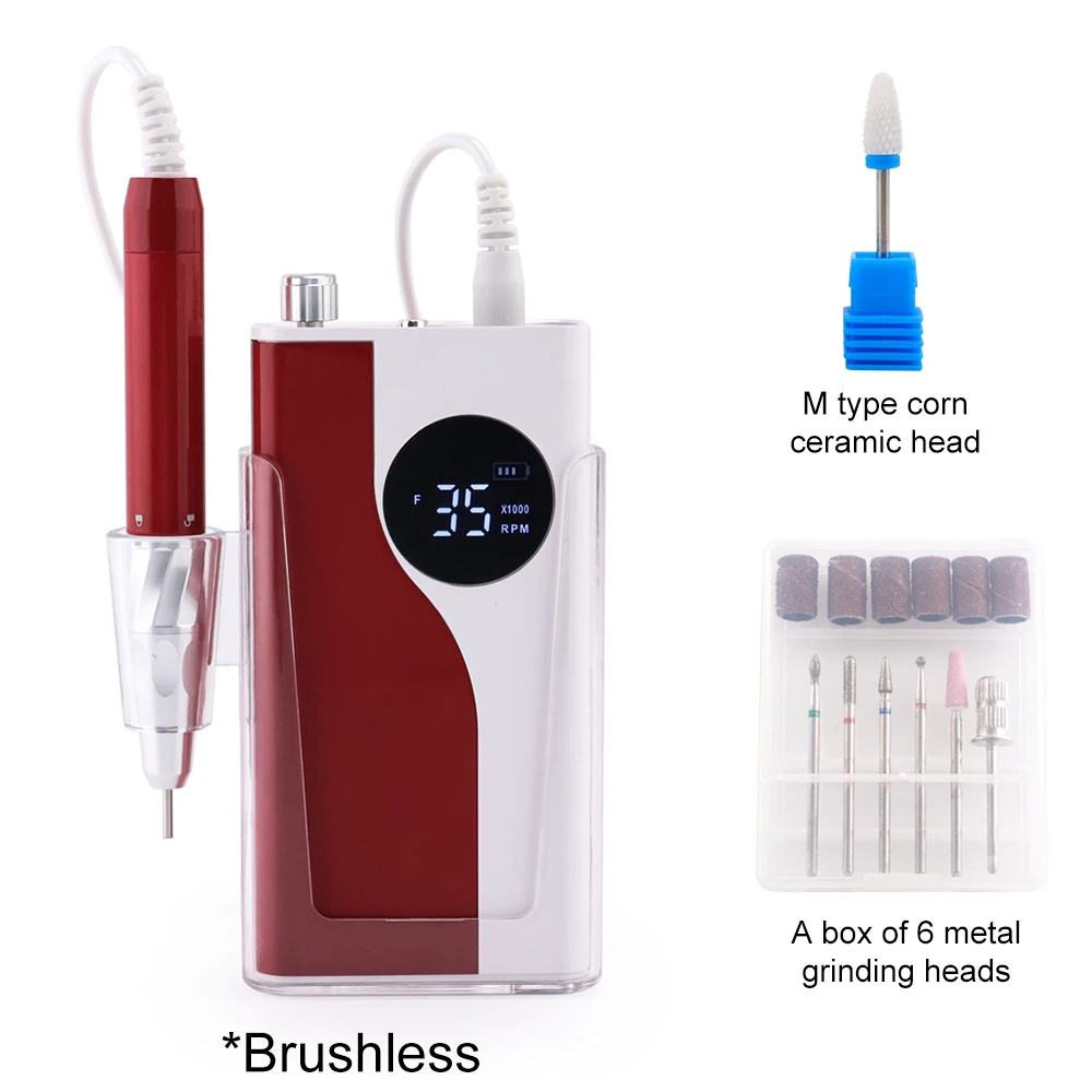85W Brushless Cordless Nail Drill – 35000 RPM, USB‑C Rechargeable - Image 14