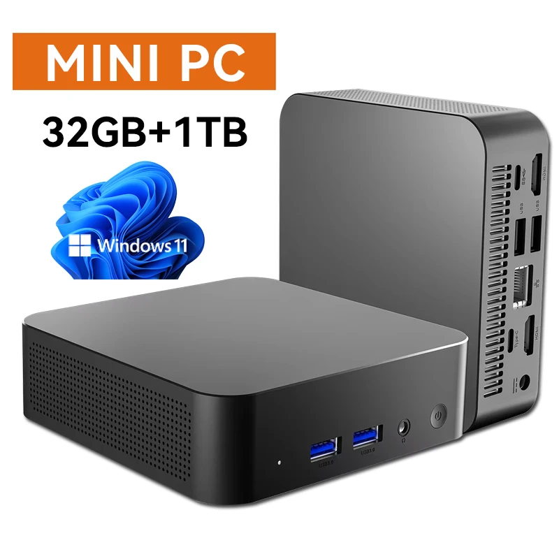 2026 Intel Core I9 10980HK N150 Portable Computer Mini PC 32GB RAM 1TB SSD Windows 11 Pro 4K Gaming PC Office Study WIFI 6 BT5.2 - Image 9