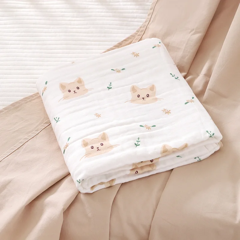 4-Layer Cotton Baby Blanket & Towel - Image 8
