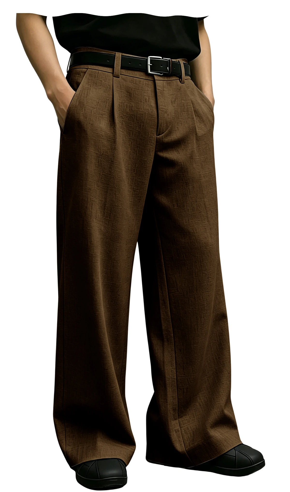 Men‘s Straight Leg Suit Pants With Elastic Waist Comfortable Breathable Wrinkle Resistant Lightweight Casual Trousers Summer - Image 9