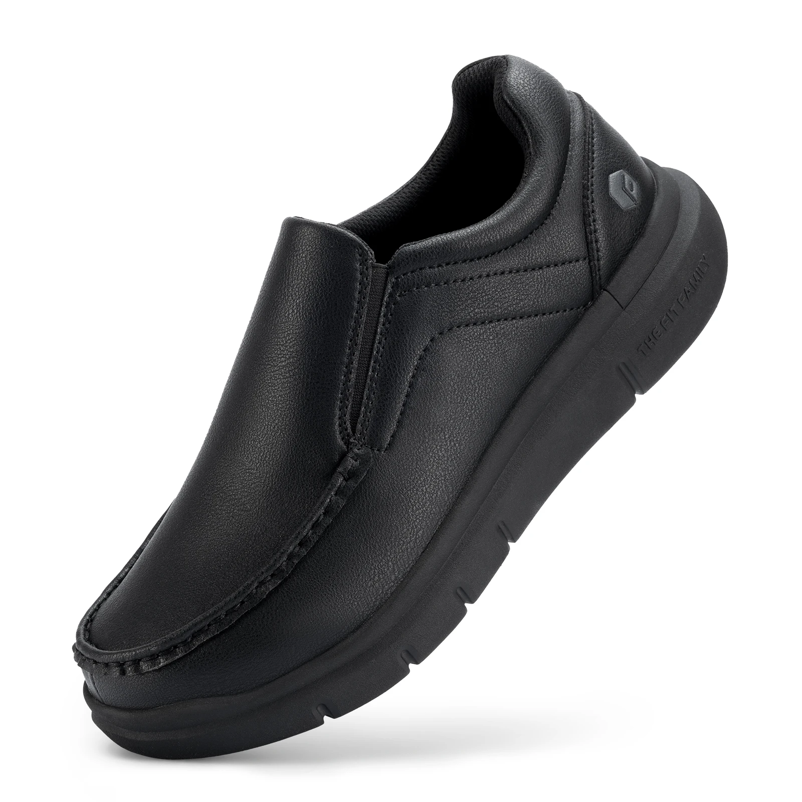 FitVille Men’s Wide‑Fit PU Slip‑On Loafers with EVA Arch Support - Image 8