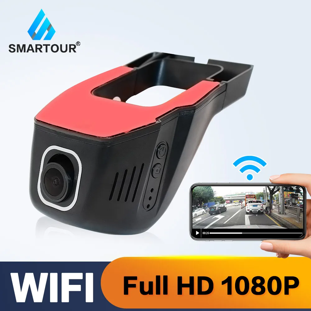 Smartour Hidden Car Dvr Dash Cam Wifi Front Camera Full HD 1080P Loop Driving Record APP Control Record For Phone
