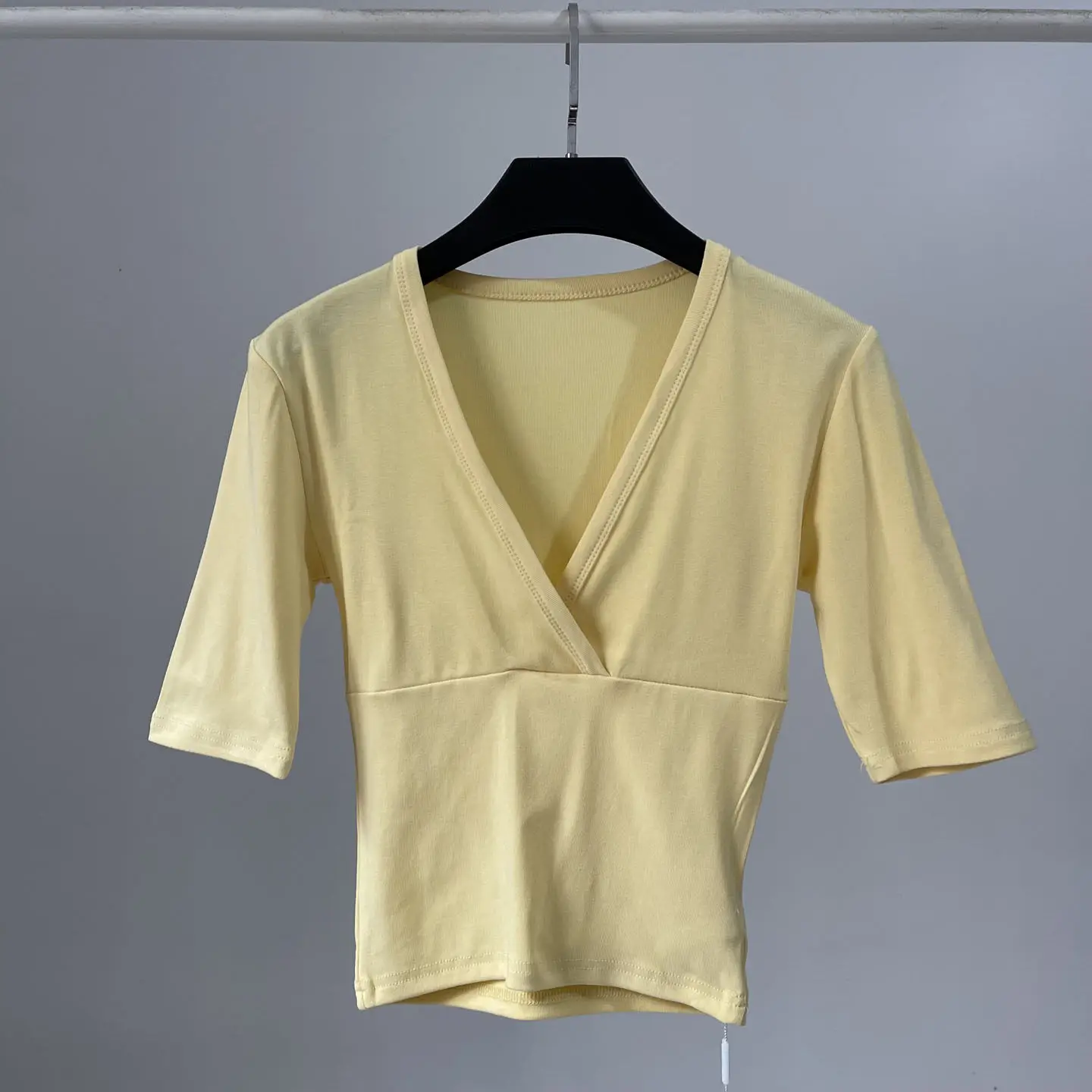 Women's V-Neck Cotton Crop Tee - view 14