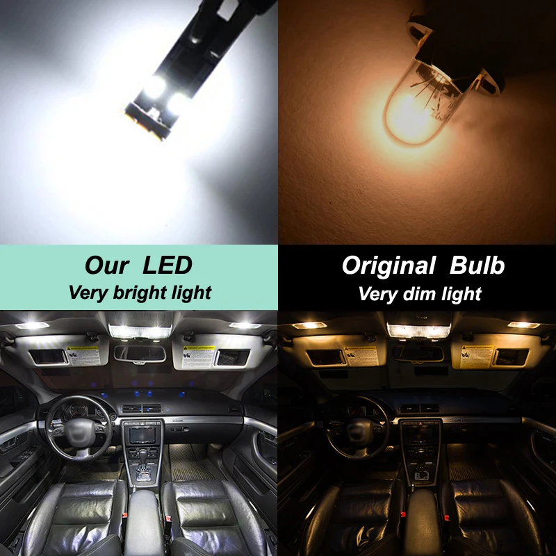 12Pcs Cars Accessories For Lexus ES ES240 ES350 2007 2008 2009 2010 2011 2012 Canbus Trunk Vanity Mirror LED Interior Light Bulb - Image 2