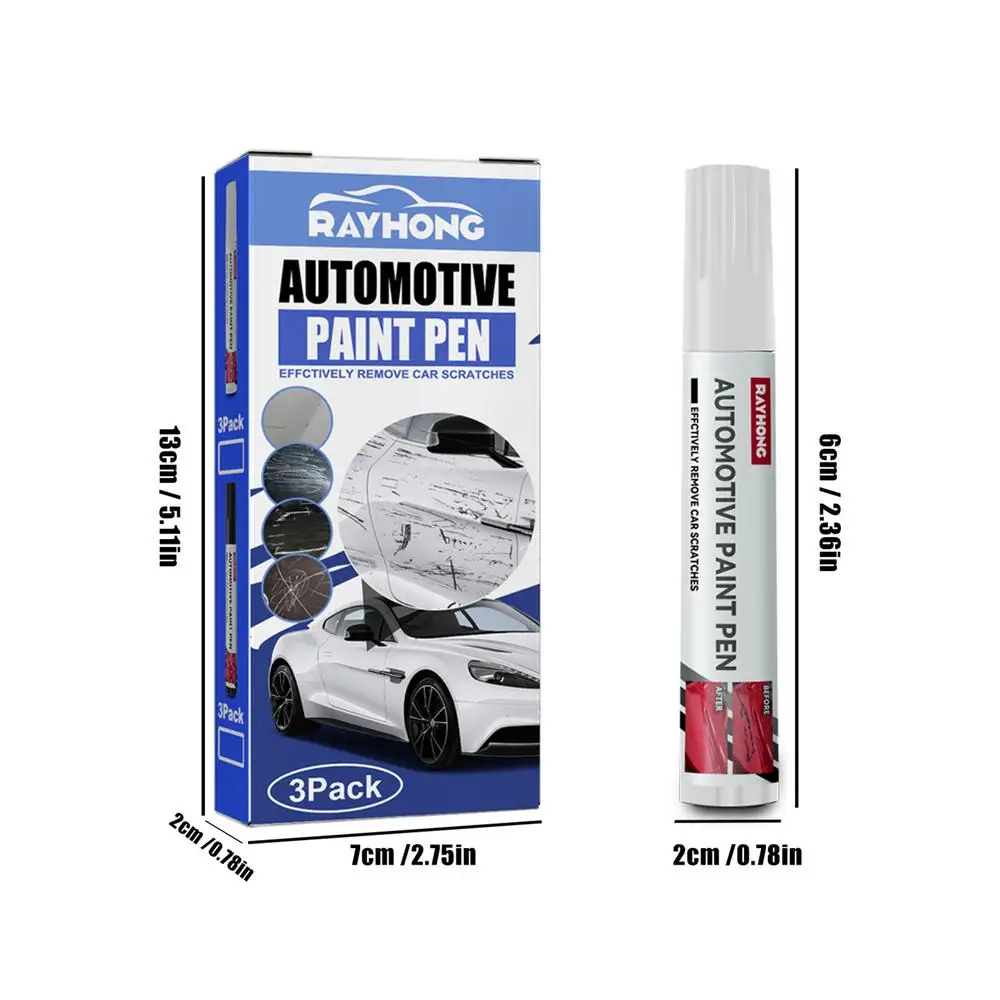 3pcs Portable Black, White Car Scratch Repair Pen Paint Care Coat Applicator Waterproof Auto Scratch Remover Paint - Image 8