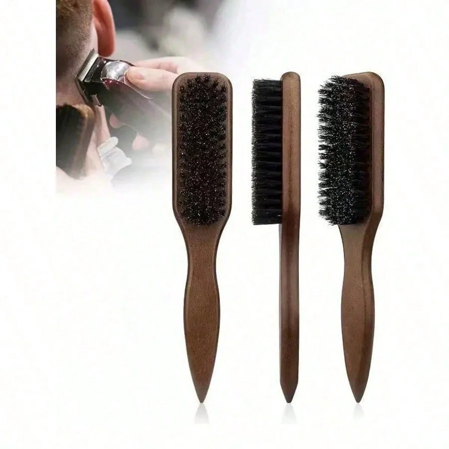 Professional Wood‑Handle Hair Brush with Stiff Bristles Fragrance‑Free - Image 3