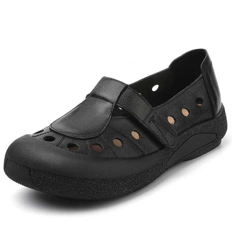 GKTINOO Genuine Leather Hollow‑Out Ballet Flats with Soft Rubber Sole - Image 10