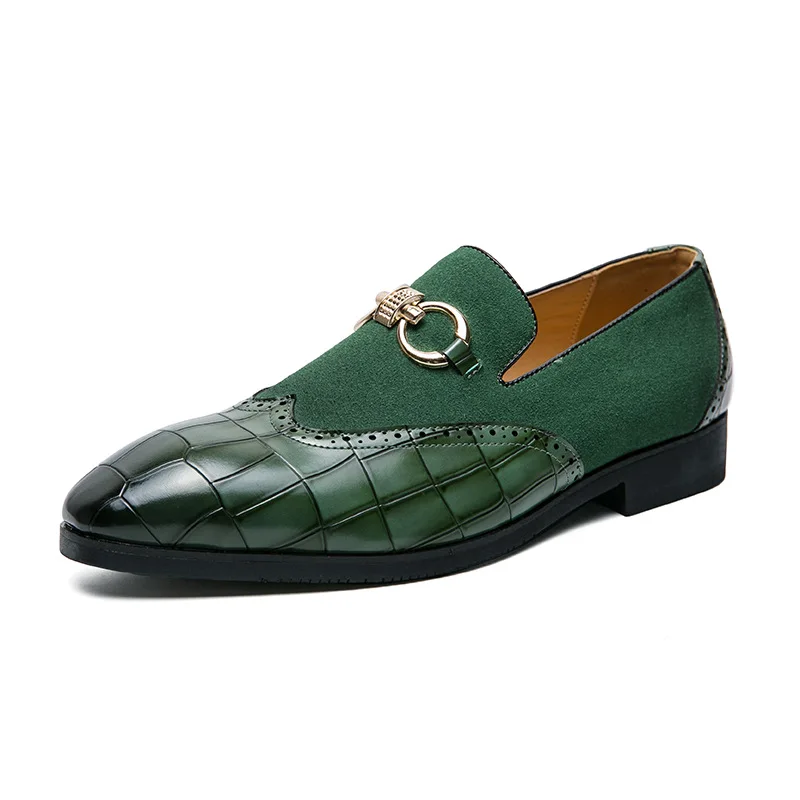 Men's PU Slip-On Dress Shoes with Rubber Outsole, Pointed Toe - Image 5