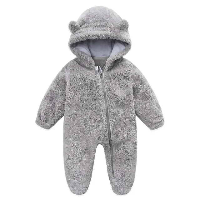 Newborn Baby Rompers with Ears Spring Soft Clothing for Babies Polar Fleece Infant Girl Oneies Cute Newborn Bodysuit 0-12 Months - Image 11