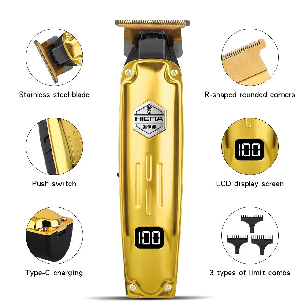 hiena hair Clipper Electric Hair Cutting Machine Cordless Haircut Machine Rechargeable Hair Trimmer Portable Trimmer for men - Image 2