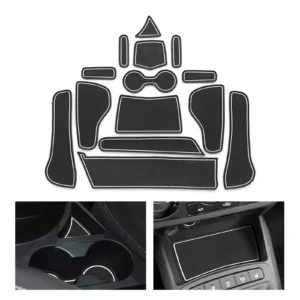 for Hyundai i10 2021 - 2023 Anti-Slip Gate Slot Cup Mat Door Groove Pad Accessories Non-Slip Mats Coasters