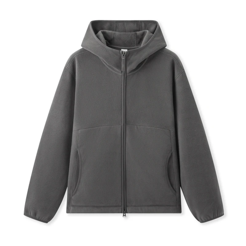 Men's Antistatic Polar Fleece Hooded Jacket - Image 7