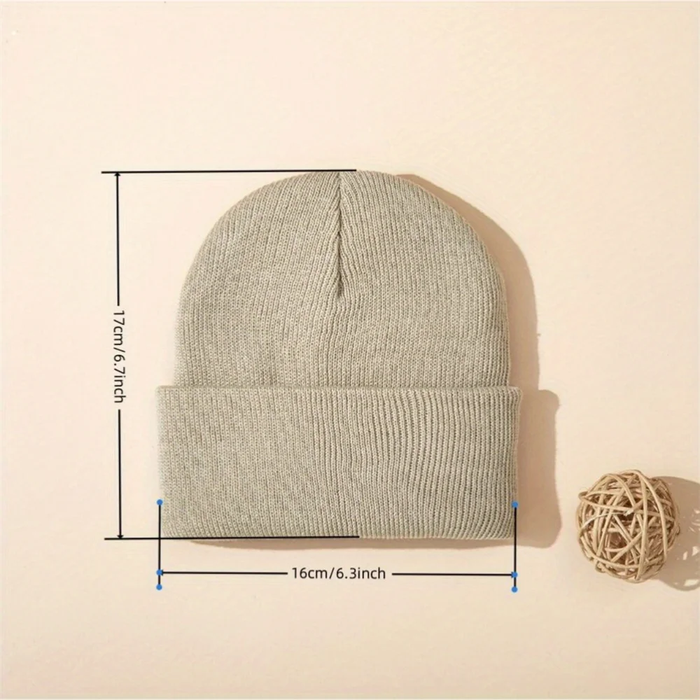 4‑Piece Knit Cuffed Baby Beanie Set – Polyester Fisherman's Hat - Image 3