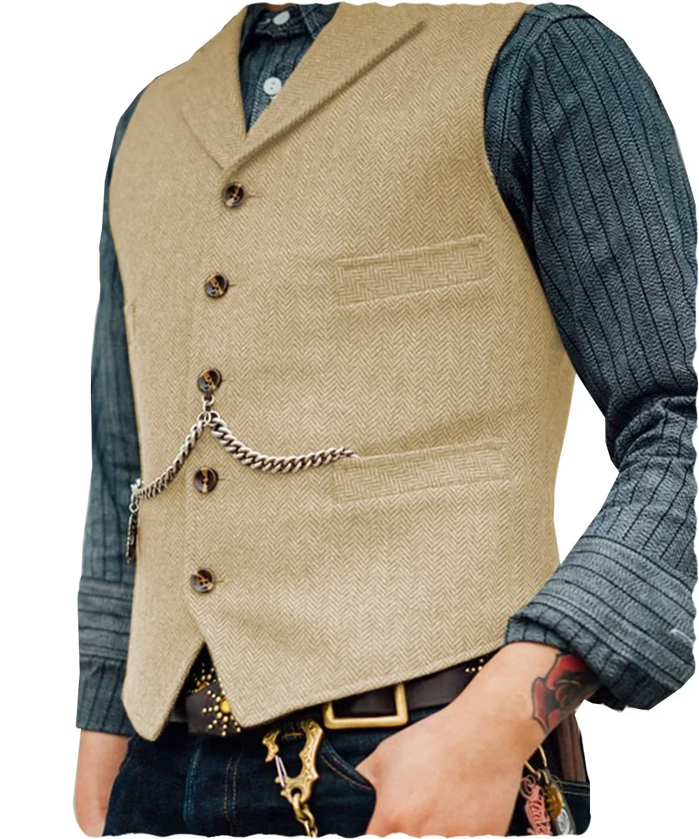 Men's Dark Blue Smart Casual Vest - Image 11