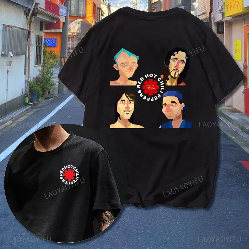 New Red Hot Chili 100%cotton T Shirt Amazing Tees Men Women Clothes Peppers Tour Double-sided Short Sleeve Casual Male T-shirt - Image 6