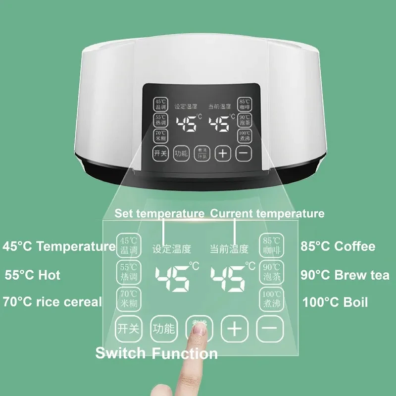 1.3L Glass Electric Kettle – 6 Heating Modes, Temp Set, 24h Keep Warm - Image 2