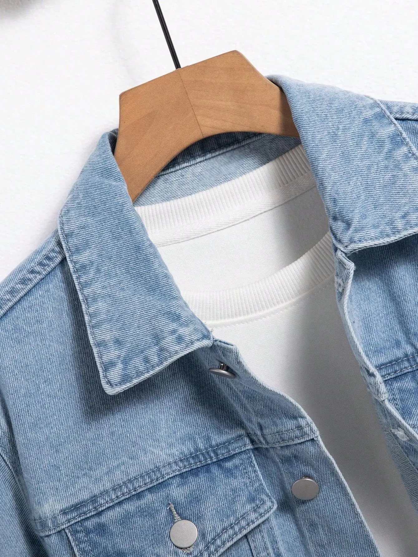 Men's Cotton Denim Jacket for Spring/Autumn - Image 3