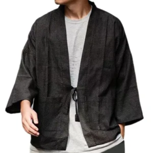 Japan Style Argyle Kimono Jacket