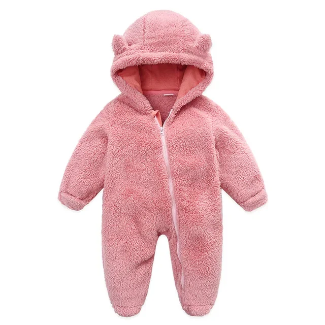 Newborn Baby Rompers with Ears Spring Soft Clothing for Babies Polar Fleece Infant Girl Oneies Cute Newborn Bodysuit 0-12 Months - Image 8