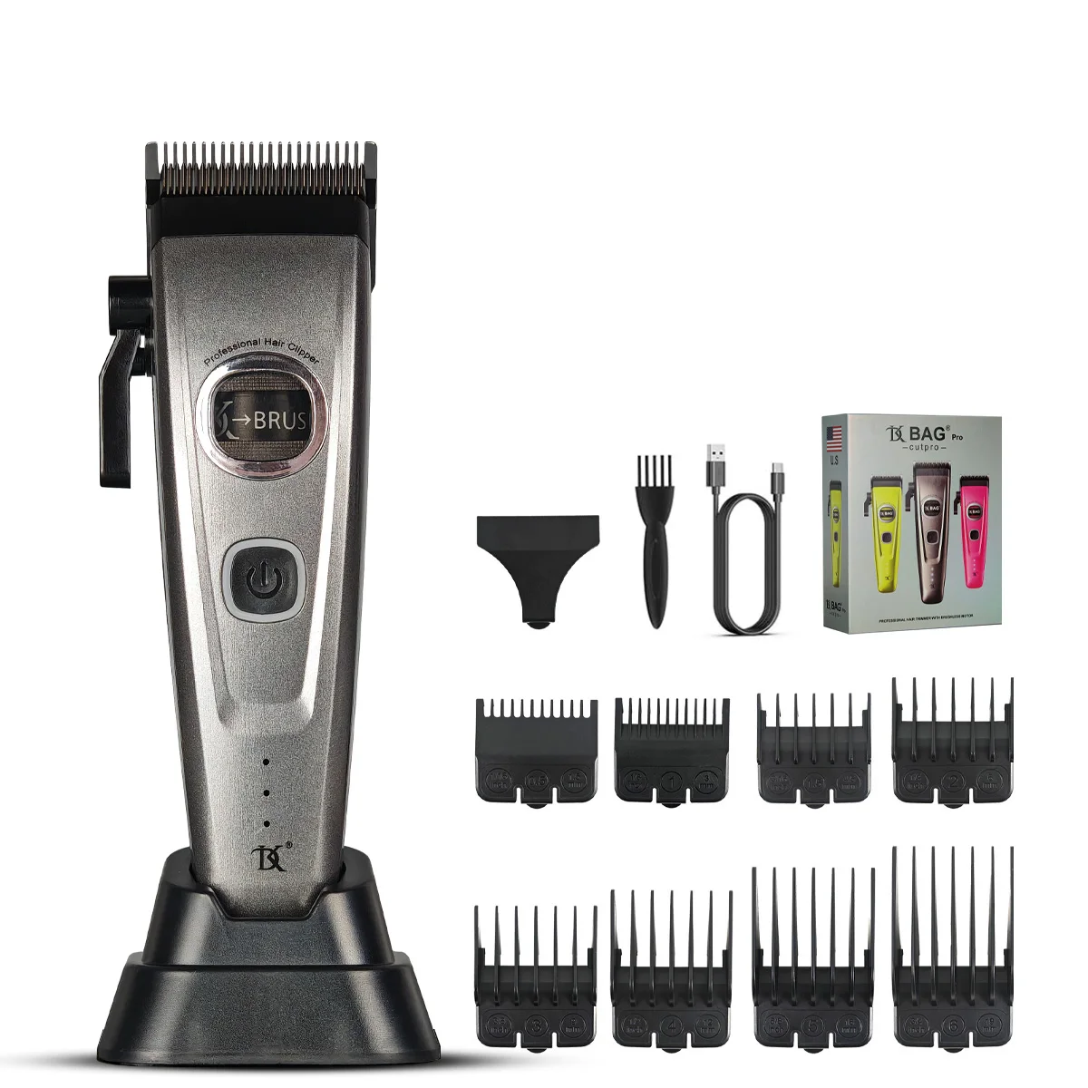 DK Outer Rotor Brushless Motor Professional Men's Fade Clipper Barber Echo Blade Base Charger Blending Hair Trimmer - Image 7