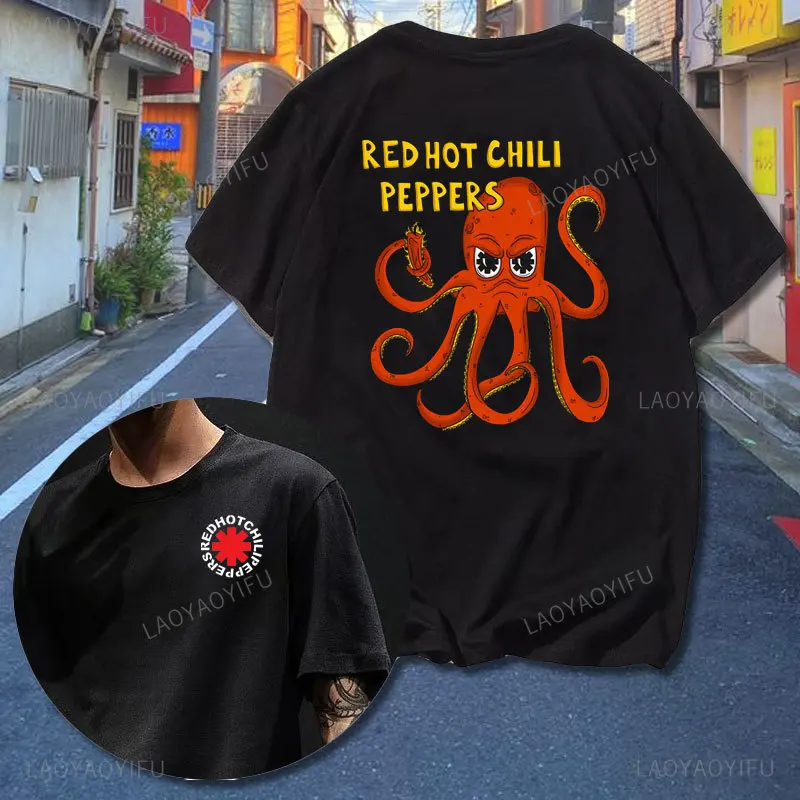 New Red Hot Chili 100%cotton T Shirt Amazing Tees Men Women Clothes Peppers Tour Double-sided Short Sleeve Casual Male T-shirt - Image 2