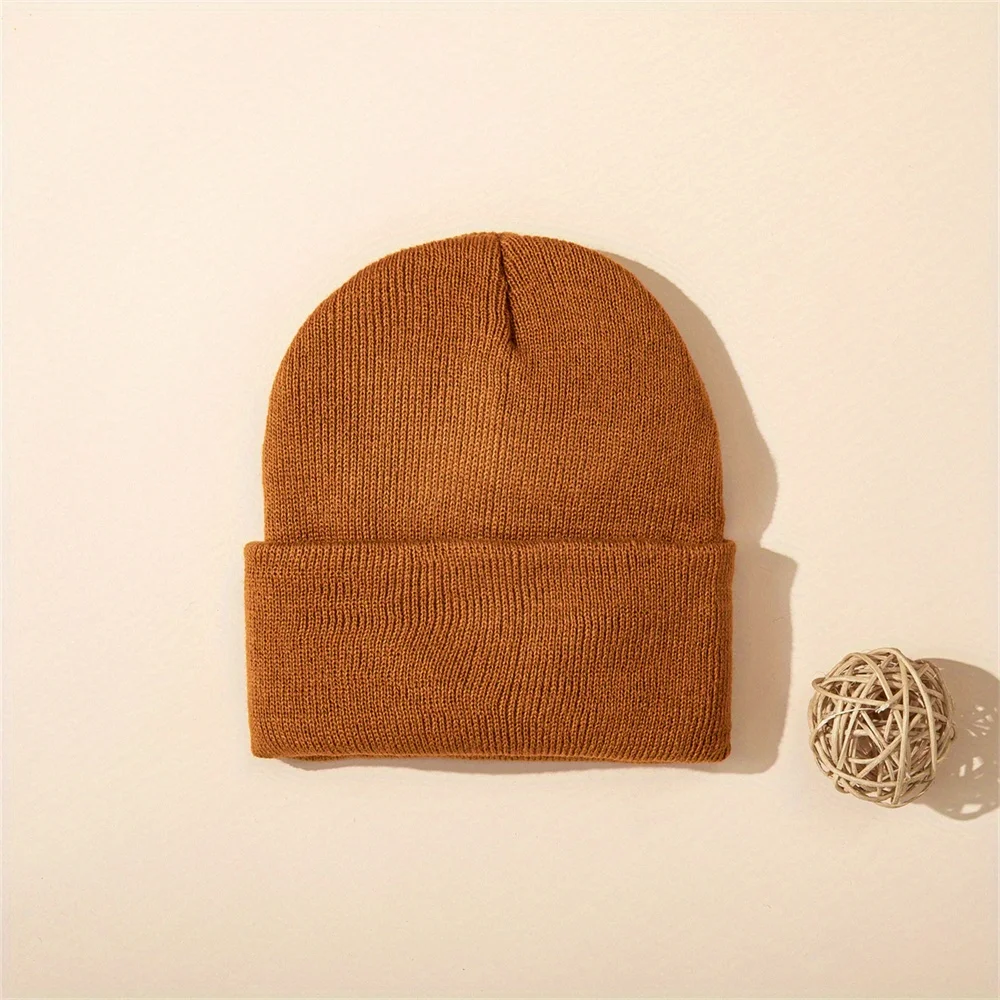 4‑Piece Knit Cuffed Baby Beanie Set – Polyester Fisherman's Hat - Image 5