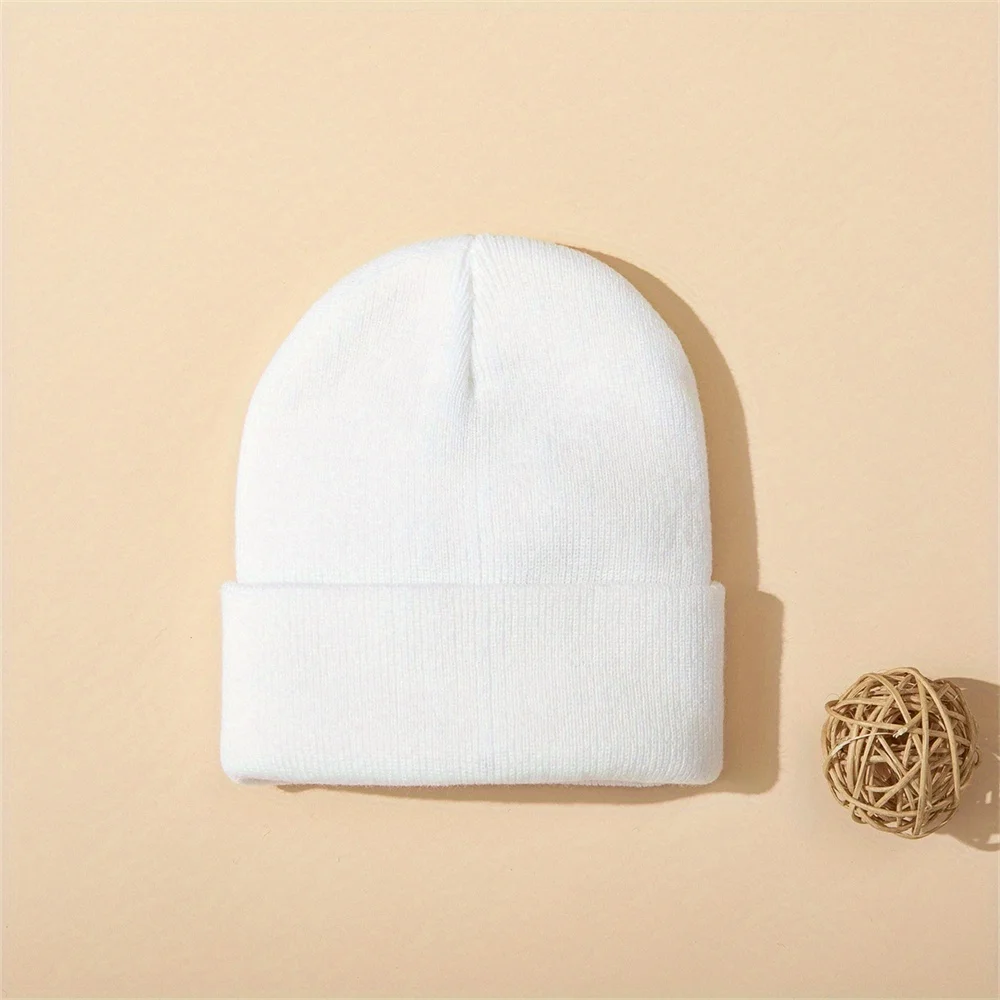 4‑Piece Knit Cuffed Baby Beanie Set – Polyester Fisherman's Hat - Image 4