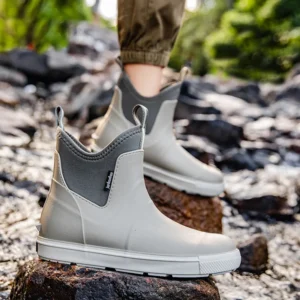 Men's PVC Slip-On Rain Boots – Waterproof, Anti‑Slip Rubber Outsole
