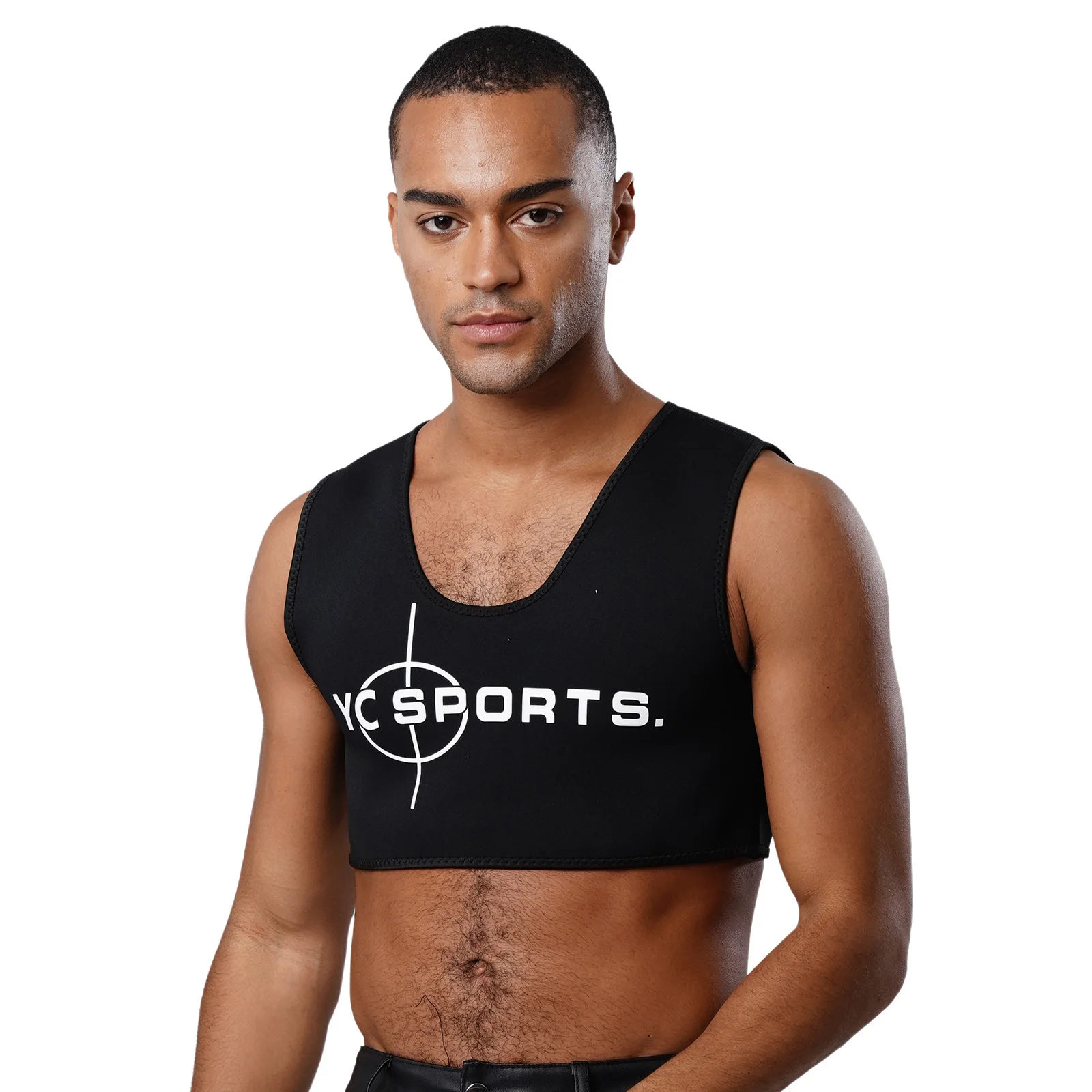 Mens Nylon Elastane Sport Vest Top - Image 3