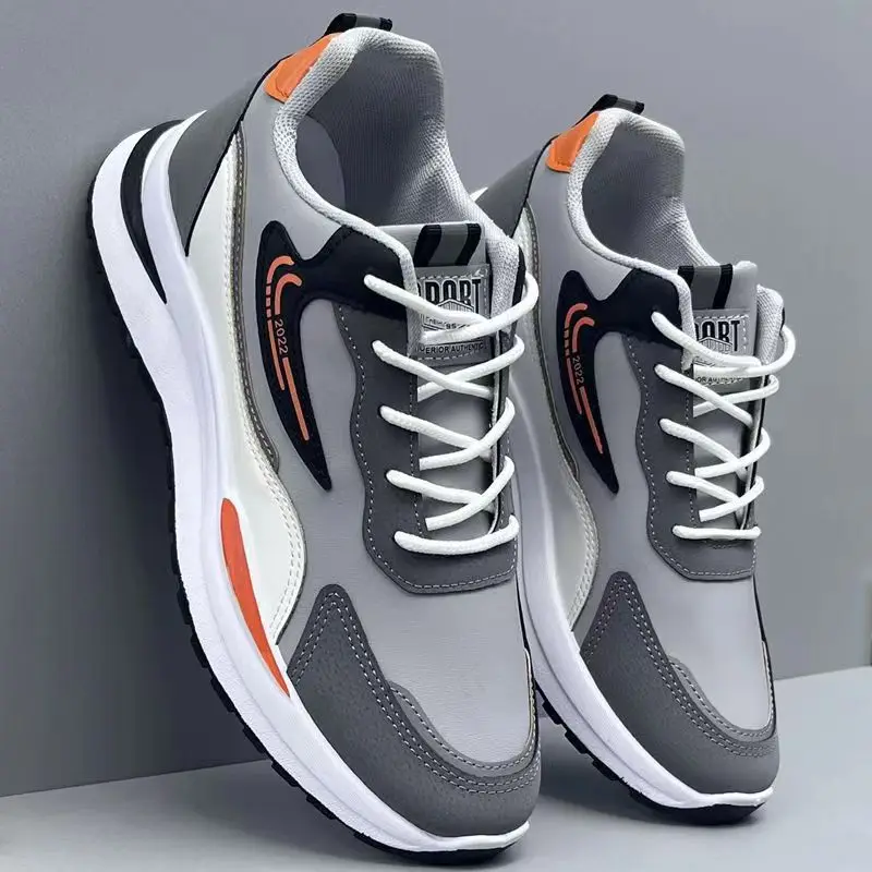 Men's Mesh Platform Sneakers – Breathable Upper, Rubber Sole, Low Heel - Image 2