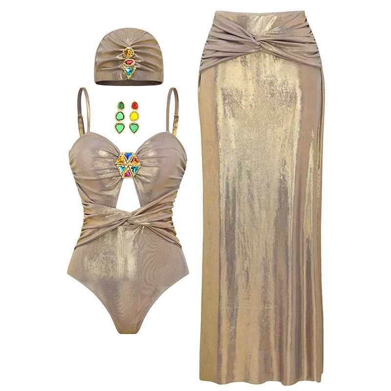 2026 New Sexy Bikini Set Printed Brazilian Biquini Women Swimwear Skirt Bathing Suit Girls Summer Beachwear Dress