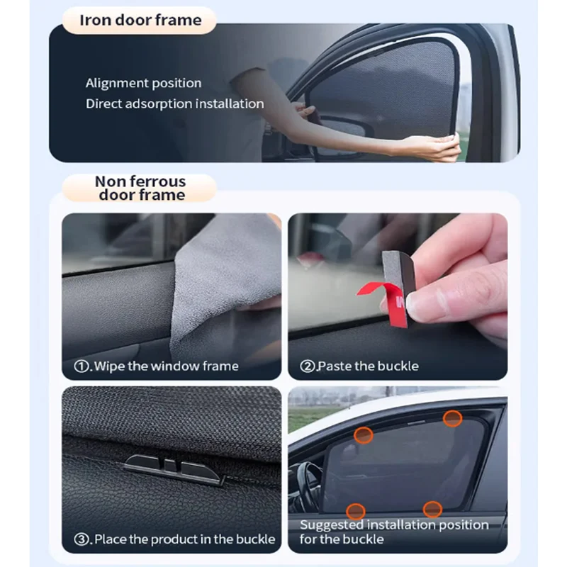 Magnetic Mesh Window Sunshades for Leapmotor B10 - view 6