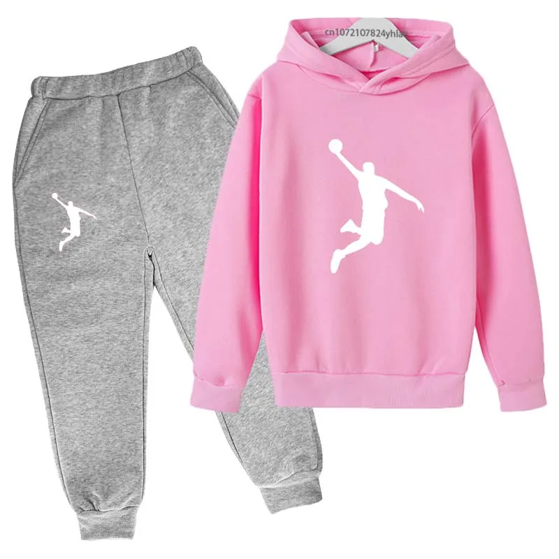 Kids Letter Print Hoodie & Pants Tracksuit Set - Image 15