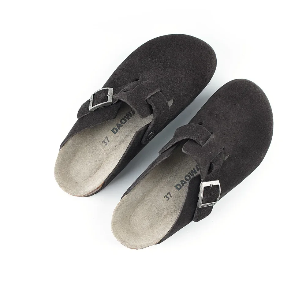Genuine Leather Cork-Footbed Slip-On Clogs – Closed Toe, Sizes 31‑46 - Image 18