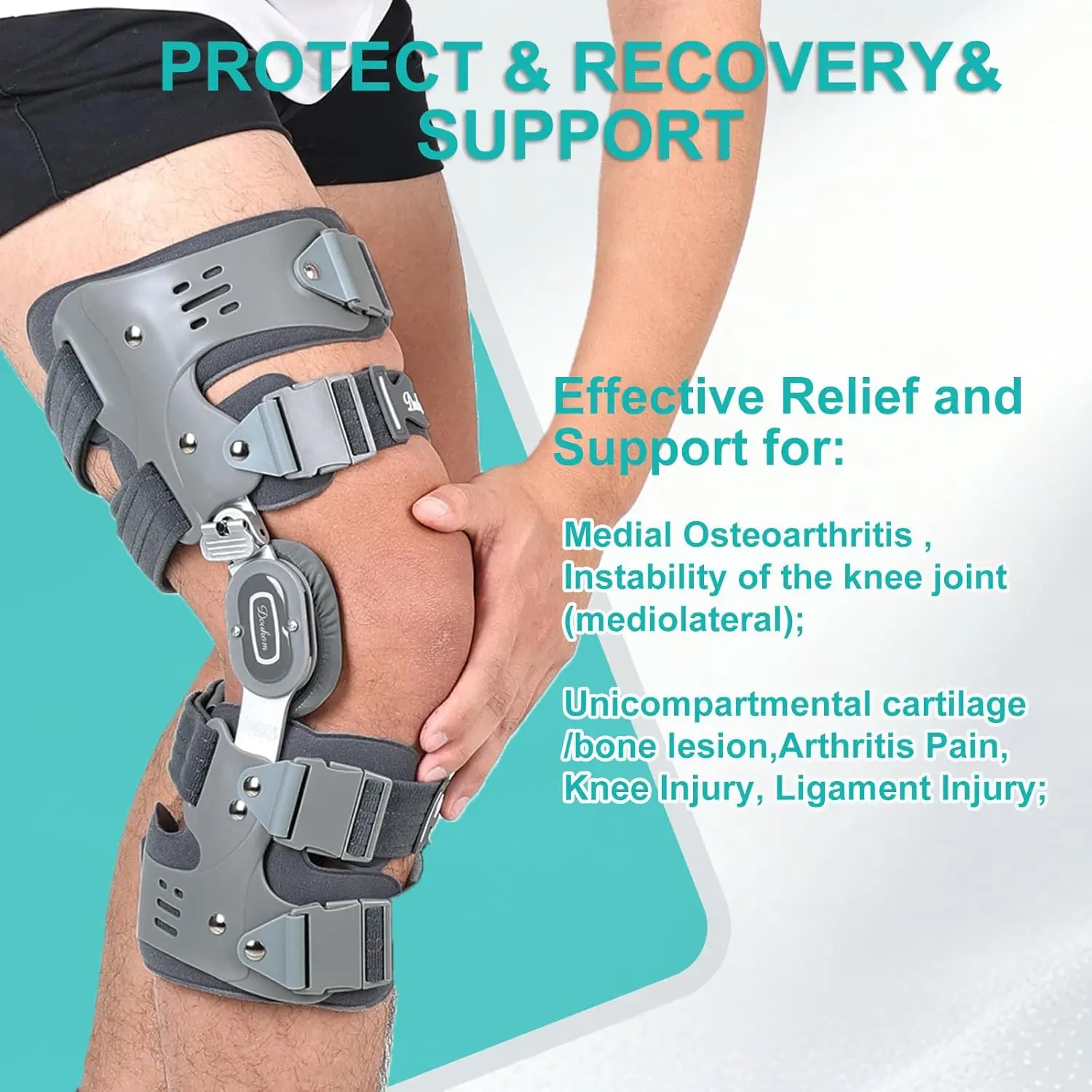 Low-Profile OA Knee Brace with 3-Point Unloading & Adjustable Velcro - Image 4
