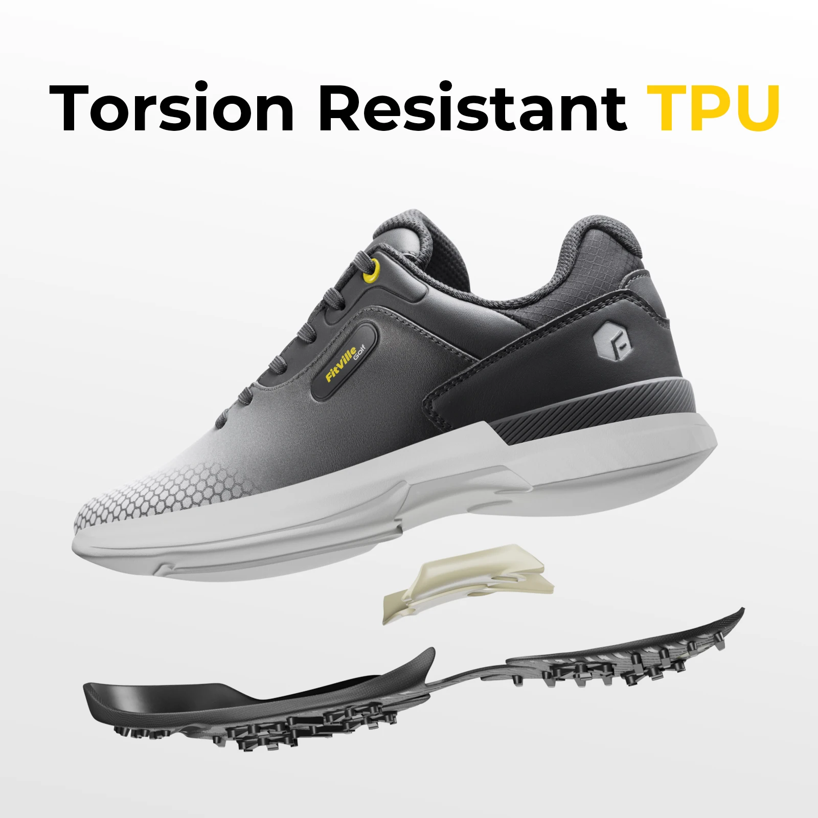 FitVille Wide Golf Shoes – Microfiber Upper, Slip‑Resistant Sole - Image 5