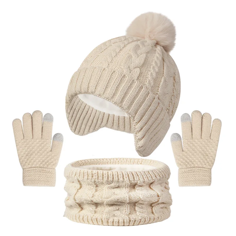 Soft Pink Kids Winter Set – Hat, Scarf & Gloves, Polyester Filled - Image 10
