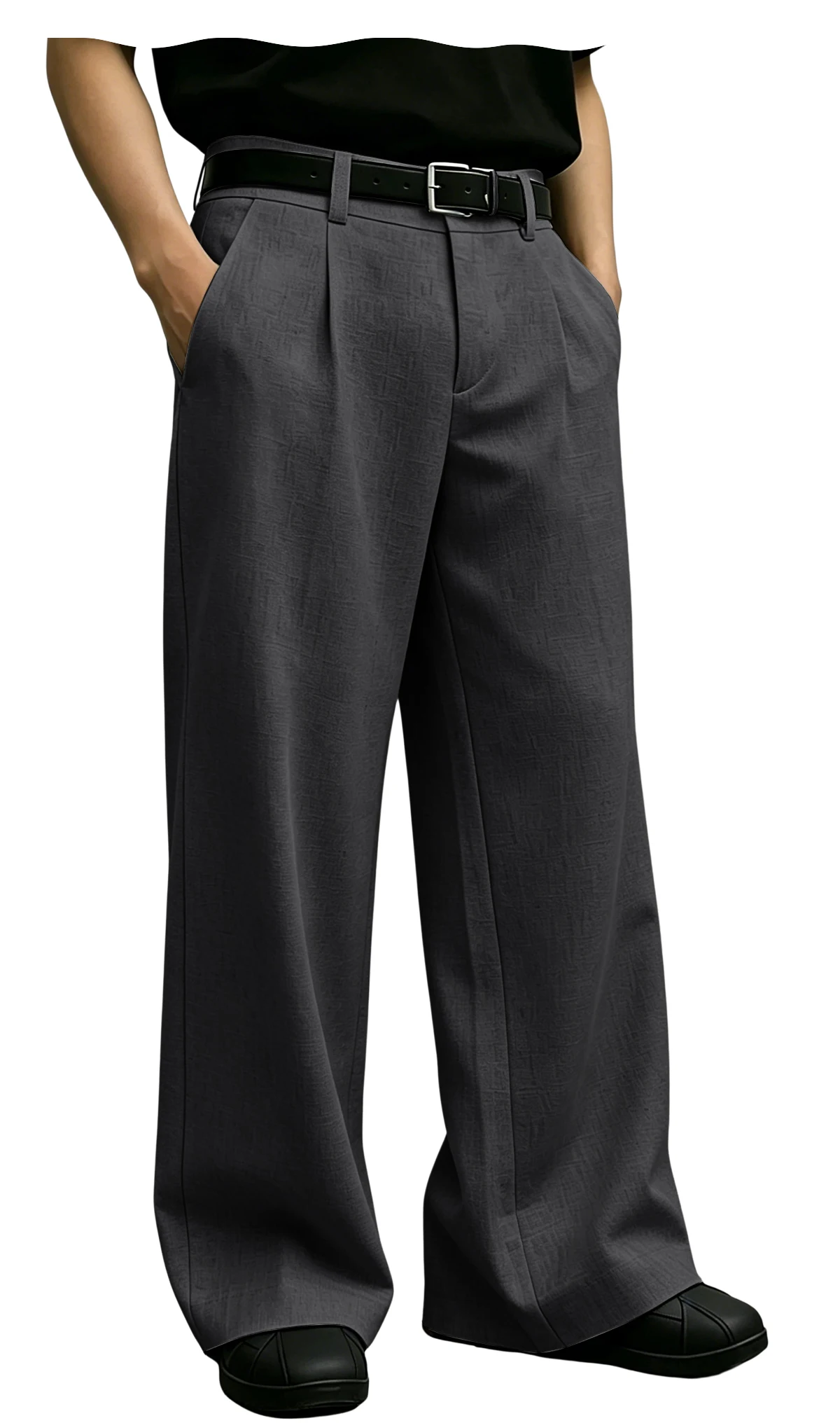 Men‘s Straight Leg Suit Pants With Elastic Waist Comfortable Breathable Wrinkle Resistant Lightweight Casual Trousers Summer - Image 21