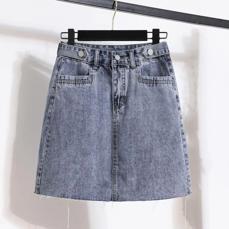 Women Casual Stripe Shawl T Shirt Skirts Two Piece Set 2025 Summer Student Fashion Tops Denim A-Line Skirt Outfits Lady Clothes - Image 5