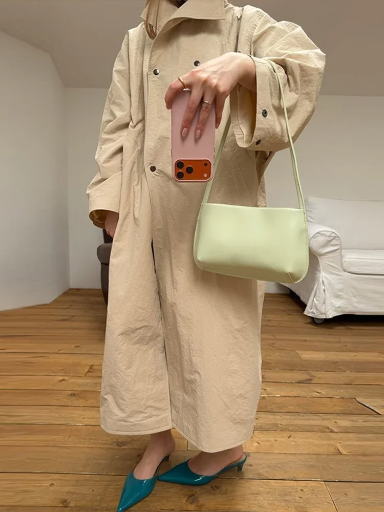 Women's Oversized Stand Collar Trench Coat - view 3