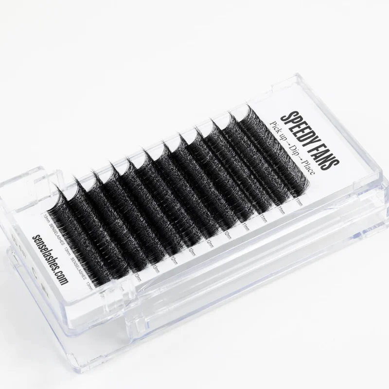 Sense Lashes Speedy Promade Fans 960 Ultra-Matte Black 5D/6D/8D - Image 3