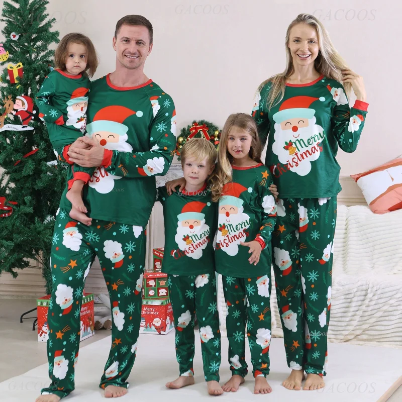 Merry Christmas Print Family Pajamas Set - Image 3