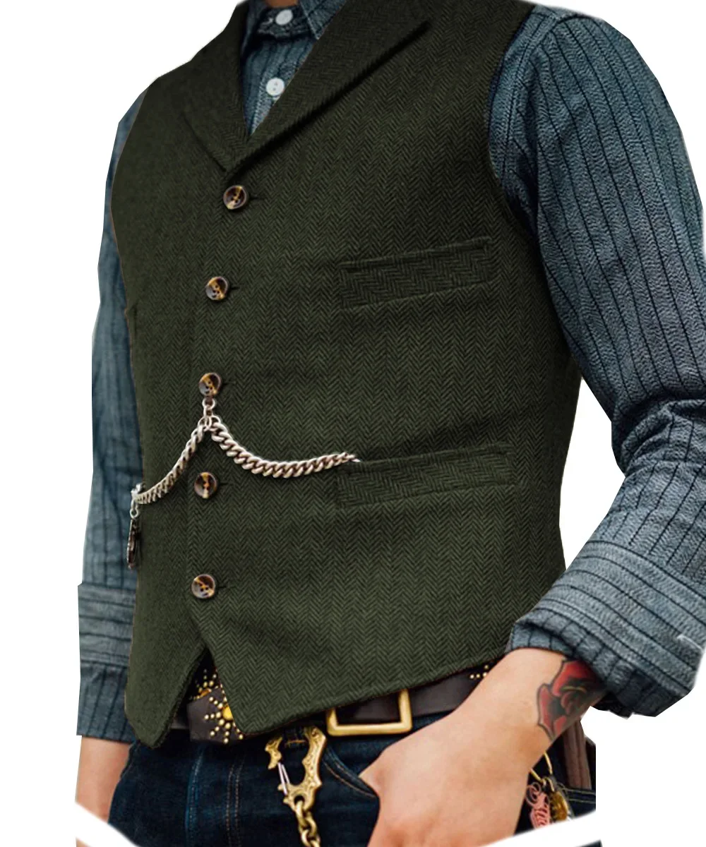 Men's Dark Blue Smart Casual Vest - Image 14