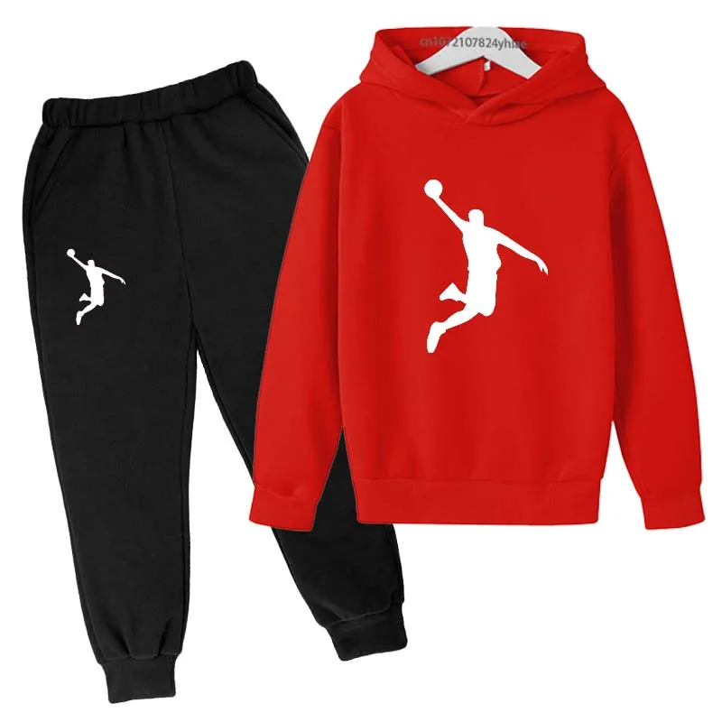 Kids Letter Print Hoodie & Pants Tracksuit Set - Image 3