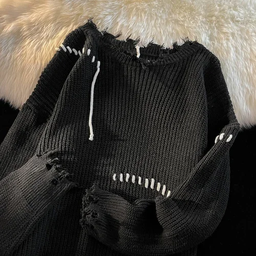 2024 New Autum Winter Designer Pullover New Fashion Luxury Knitted Sweater High Quality Men Warm Cotton Blend Sweaters Casual - Image 8