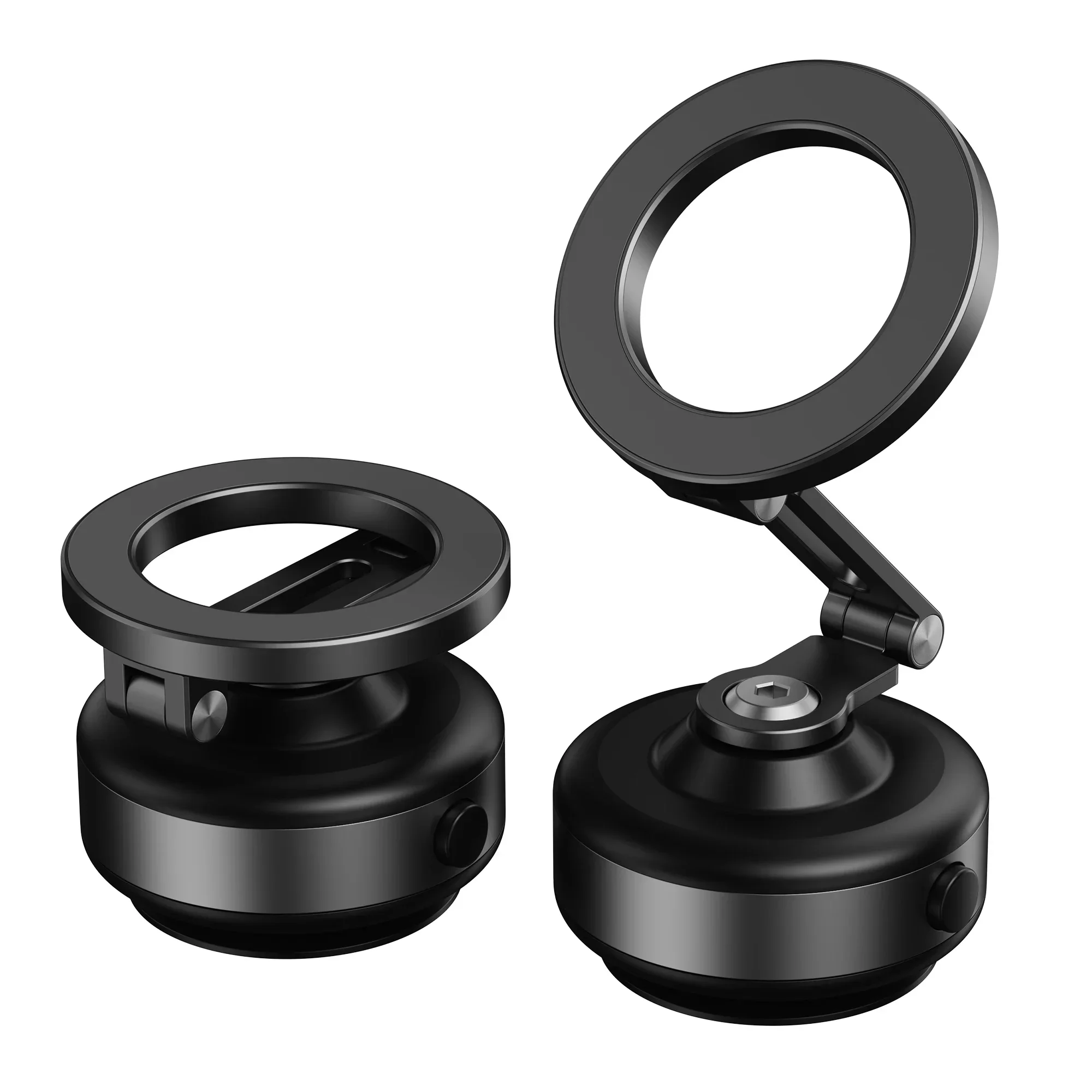 Magnetic Aluminum Phone Holder Vacuum Suction Foldable 360° Rotation - Image 2