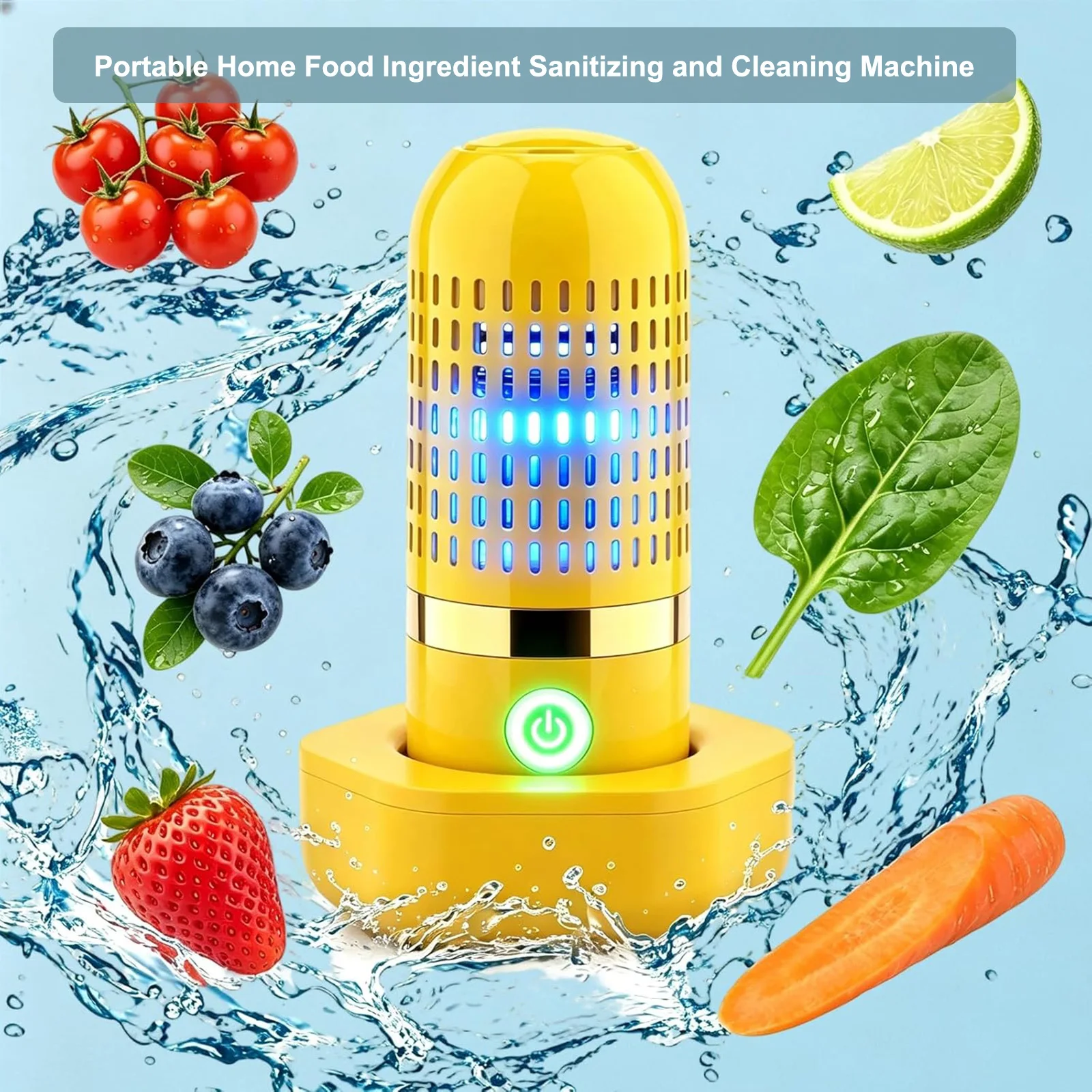USB‑Powered Portable Fruit & Veg Cleaner, Hydroxyl Ion Purifier, 4 L Capacity - Image 4