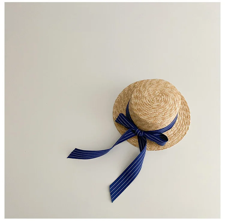 Straw Summer Kids Sun Hat with Wide Brim and Adjustable Strap, 48-52 cm - Image 8
