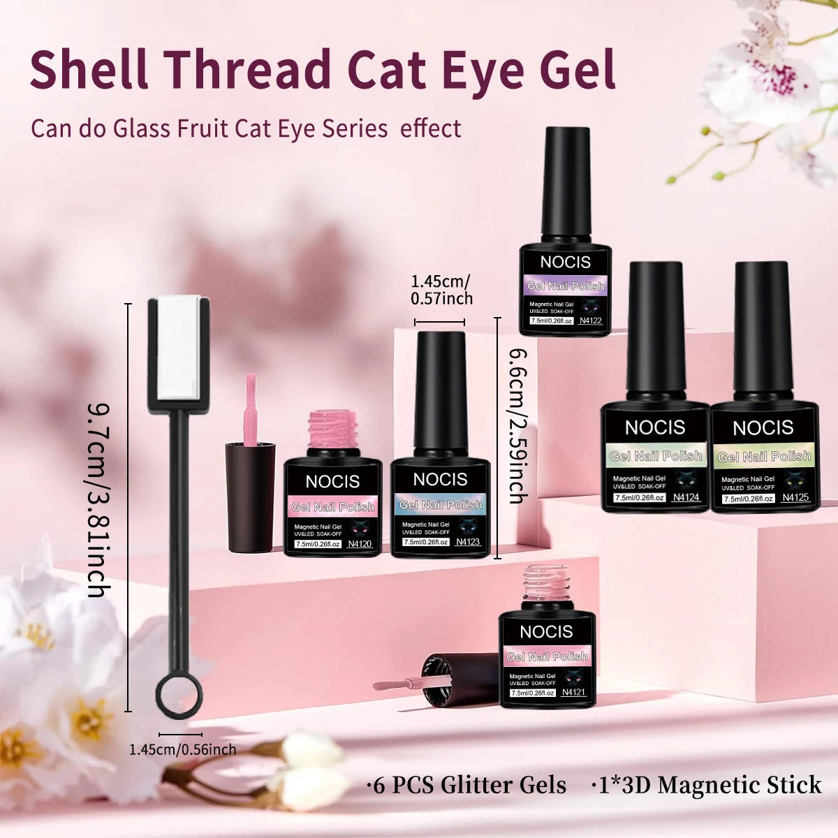 Cat Eye Gel Polish Set with Magnet - view 8