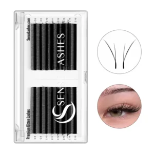 Sense Lashes YY Shape Synthetic Eyelash 0.07 mm, 16‑Row Kitten Lashes